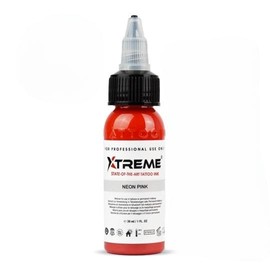 Xtreme Tattoo Ink, Versatile Medium Viscosity for Precision Tattooing, Rich Hue, Quick Healing, Acrylic-Free, Water Based, Highest Safety Standards - Ready-to-Use Tattoo Ink (Neon Pink, 4 oz)