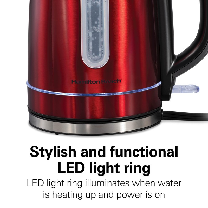 Hamilton Beach Electric Tea Kettle, Water Boiler & Heater, 1.7