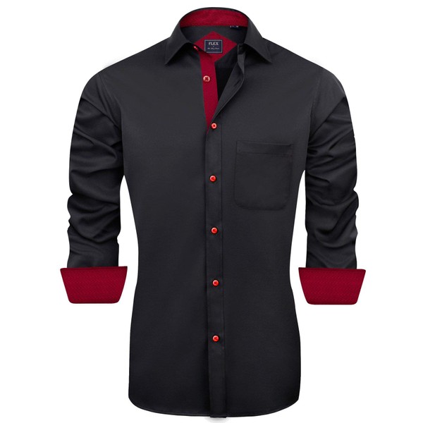 J.VER Men’s Shirt, Regular Fit, Long-Sleeved Casual Shirt, Regular Business