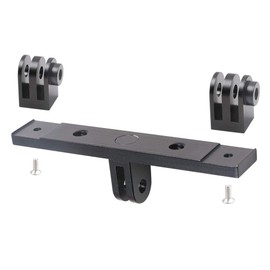 Aluminum Dual Twin Mount Adapter with 2 Screws for GoPro Hero 12/11/10/9/8/7 Black, 4 Session, YI, Campark, AKASO, SJCAM, DJI Osmo Action Cameras - Perfect for Camera Housing Handheld Monopod (Dual