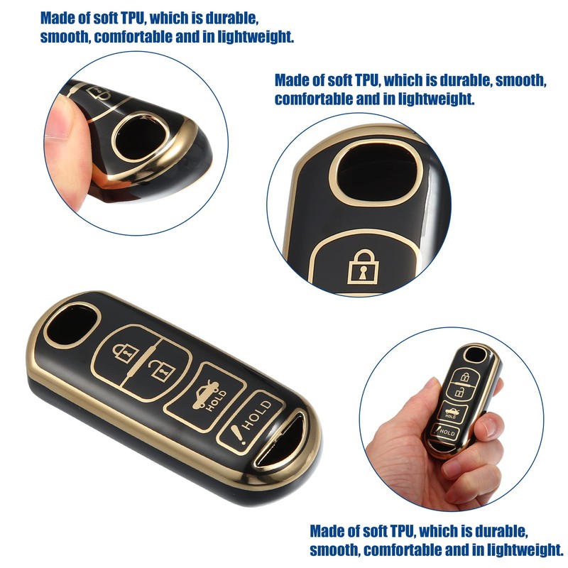 ACROPIX Keyless Entry Remote Control Cover TPU 4 Buttons for