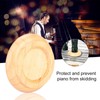 4Pcs Beech Wood Round Piano Foot Pads Set Upright Piano