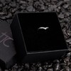 TJC White Diamond Wishbone Ring for Women in Platinum Plated