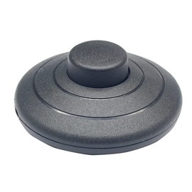 Floor Foot Switch Inline Pedal Lamp Switch, Black, Push Button On/Off Control, 3A 120VAC/2A 250VAC, Model XH-317 (Black)