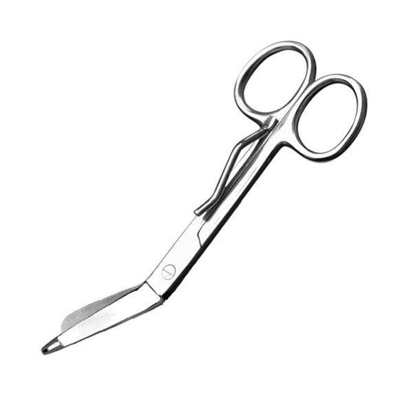 IMKRC Multi-Purpose Pocket Scissors 5" Long with Clip | Safe Portable Travel Scissors for Home, Emergency, and First Aid Supplies | Made with Premium Quality Stainless Steel