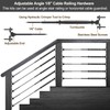 BLIKA 10 Pair 1/8" Black Cable Railing Kit Swage Toggle