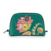 Pip Studio Jambo Flower Triangle Beauty Bag, Green, Small