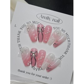 Pearlade [Handmade Nail Tips] Emily Nail - Short Oval / 펄에이드 [수제네일팁] 에밀리네일 - 숏오발