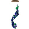 Spiral Stairway Capiz Wind Chime, Blue, Green and Purple