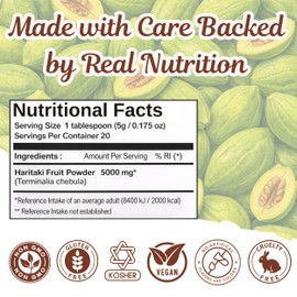 BASIC AYURVEDA Haritaki (Harad) Powder | 3.53 Oz (100g) | Supports Digestion & Daily Wellness | Pure Ayurvedic Herbal Powder | No Added Colors & Flavors | Non-GMO, Gluten-Free & Vegan