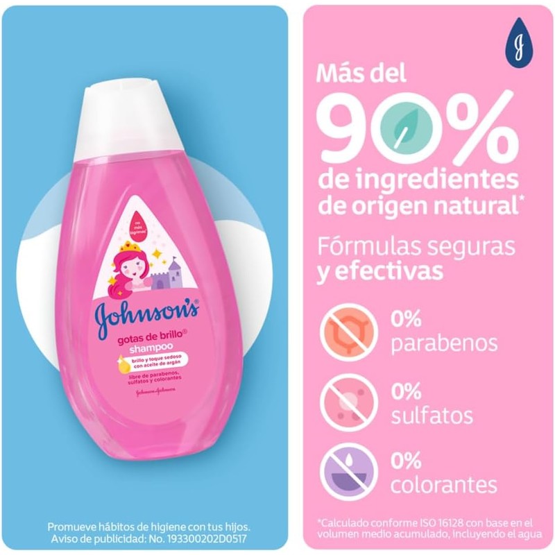 Johnson'S, Shampoo Gotas De Brillo 400 Ml