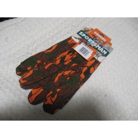 GAUCHO Vintage GAUCHO Sportsman Orange Oak Leaf Camo ADULT Jersey Work/Hunting Gloves