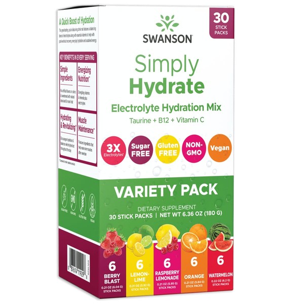 Swanson Swanson Simply Hydrate Electrolyte Hydration Mix - Variety Pack