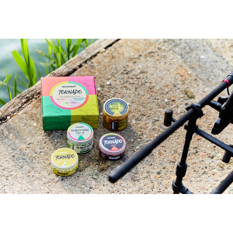 Haldorado Tornado Fishing Baits Set of 4-Piece Collection with Boilies,