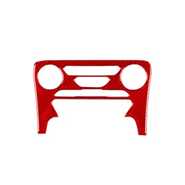 NVCNX Real Premium Carbon Fiber Compatible with Ford Ranger 2019 2020 2021 2022 2023 XLT Lariat XL Car Dash Center Control Panel Cover Trim Interior Accessories Red