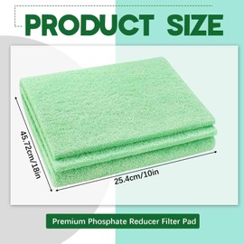 Treela 10 x 18 Inch Phosphate Reducer Filter Pad Fish Tank Filter Pads Phosphate Remover Aquarium Cut to Fit for Aquariums and Pond Reducing Infused Media