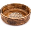 ARAMBH Whitewash & Burnt Mango Wood Fruit Bowl – Handmade