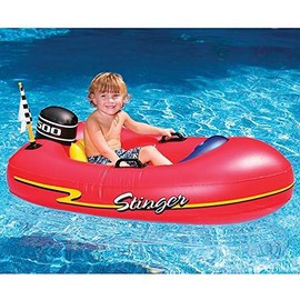 Swimline Flotador Lancha Rápida Tumbona Inflable  Rojo, 49 pulgadas, vinilo resistente UV, incluye kit reparación                                     