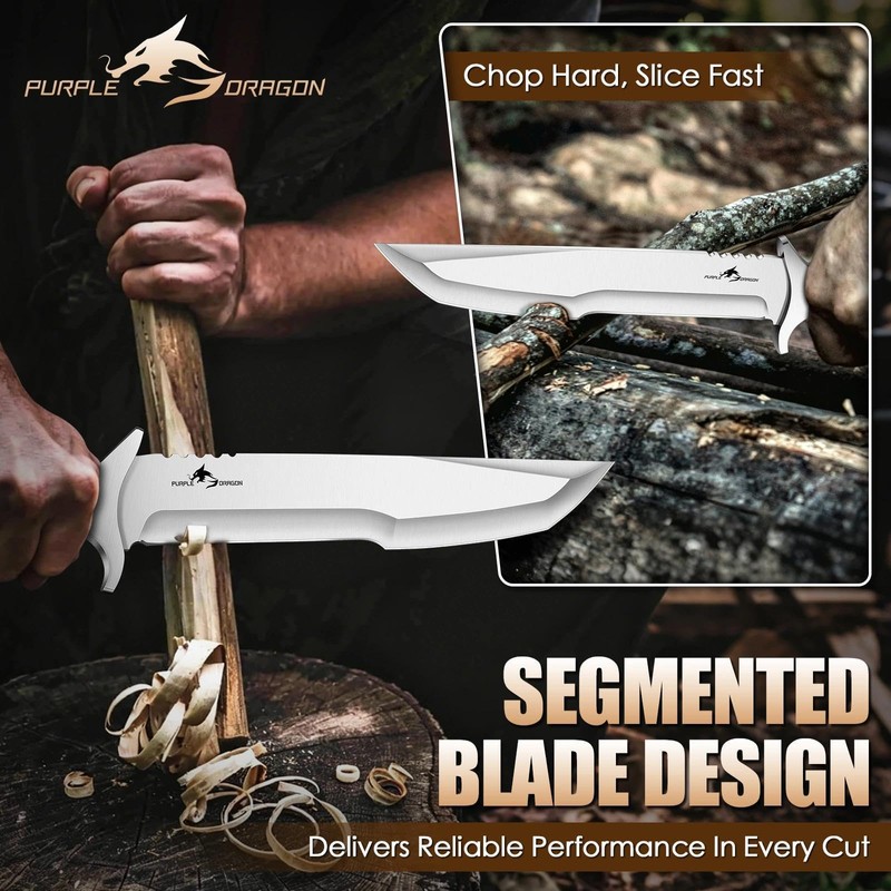 Purple Dragon Machete for Cutting Trees Heavy Duty for Bushcraft