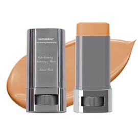 3-in-1 Foundation Stick Beauty Balm Serum Boosts Skin Tone, Solid Tinted Moisturizing Serum Contouring Foundation for Women, Natural Finish, Buildable Medium to Full Coverage(04#WHEATCOLOR)