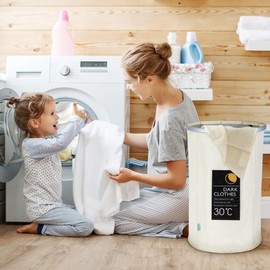 Ochine Foldable Laundry Basket Hamper Collapsible Laundry Hamper Round Storage Basket Foldable Clothes Basket Collapsible Fabric Bag Folding Washing Bins Toy Storage Organizer with 4 Black Base