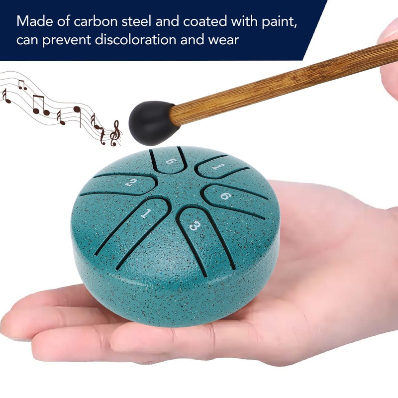 Mini Steel Tongue Drum 3 Inch 6 Notes Worry Free