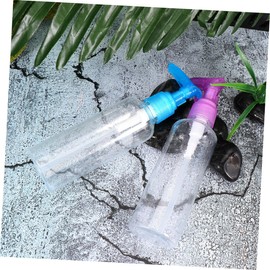 OATIPHO 4Pcs Pet Emulsion Pump Bottles Refillable Plastic Subpackaging Containers for Makeup Skincare with Convenient Press Pump Design Durable Safe Material Random Color Random Color