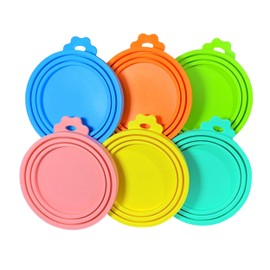 MoPawKT- Silicone Can Covers, Cat & Dog Food Can Covers Lids, Universal 3 Sizes for Most of Food Cans from 3-15 oz, BPA Free, Reusable (set of 6 lids)