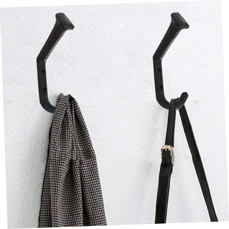Ciieeo Railroad Spike Hooks 4pcs Coat Towel Door Cast Robe