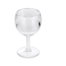 6 oz. Plastic Wine Glasses, BPA Free, Reusable Dishwasher Safe Plastic for Indoor / Outdoor Use, by GET SW-1406-1-SAN-CL-EC (Pack of 4)