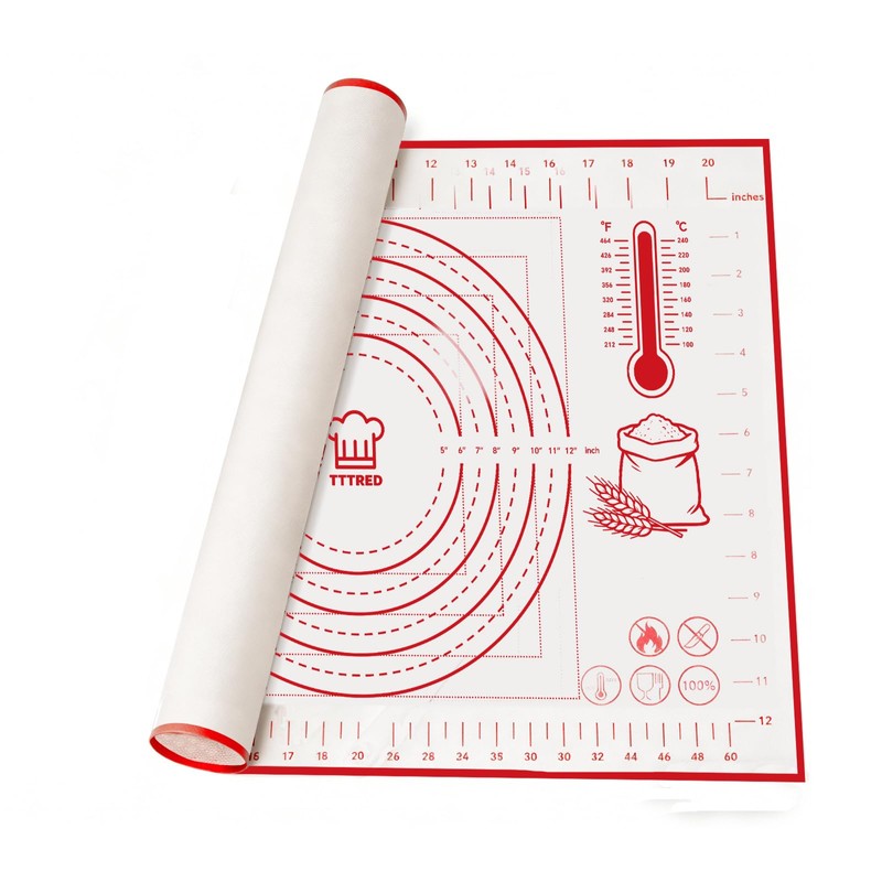 Silicone Pastry Baking Mat 16x24 Inch Large - Non-Stick Non-Slip