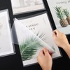 LOLYSIC 60Pcs A4 Plastic Sleeves, Open Top and Side Clear