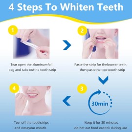 Milumber Teeth Whitening Strips for Sensitive, 42 Whitener Safe Whitestrip,...