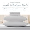 Carressa Linen 100% Egyptian Cotton Sheets Queen Size Bed Set