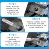 6PCS Easy out Screw Extractor Set Damaged Bolt Extractor Kit,