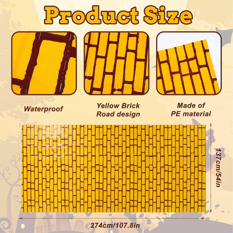 Grevosea 4. 5 x 9 Feet Yellow Brick Road Floor