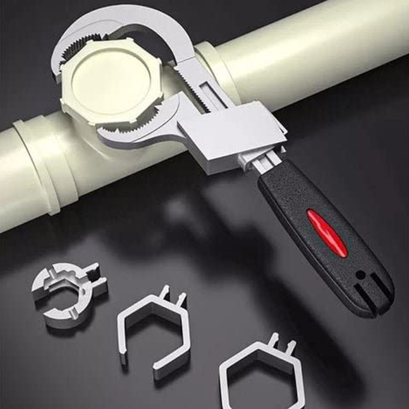 Universal Adjustable Double Ended Wrench Multifunctional Bathroom Wrench Repair Disassembly