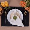 Black Placemats Set of 4 Kitchen Dining Cloth Reversible Cotton