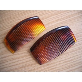 2 x Brown Large 90mm Side Combs/Hair Slides