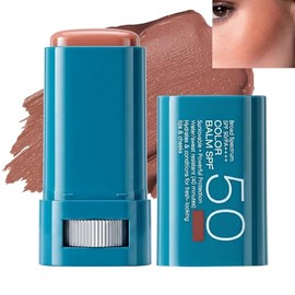 Barra de Rubor con SPF 50, Colorete Cremoso Multiusos para Mejillas y Labios, Protector Solar Físico con Óxido de Zinc, Hidratante con Vitamina E,... 