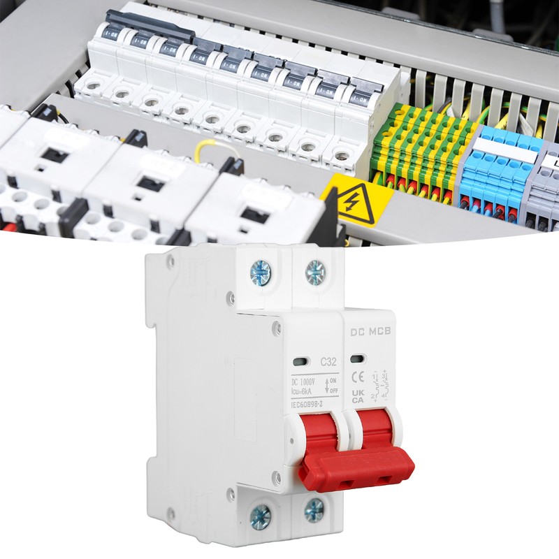 DC Miniature Circuit Breaker 2P 32A DIN Rail Mount DC1000V
