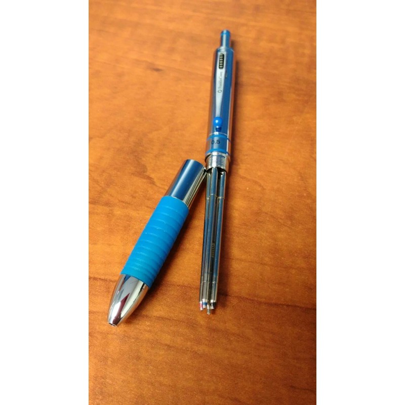 Franklin Covey Hinsdale Chrome/Blue, Multi-Function Pen with Pencil