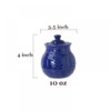 CHOOLD Blue Embossed Ceramic Sugar and Creamer Set with Lid