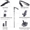 TRIWONDER Trekking Pole Folding Climbing Stock Walking Pole Lightweight Aluminum