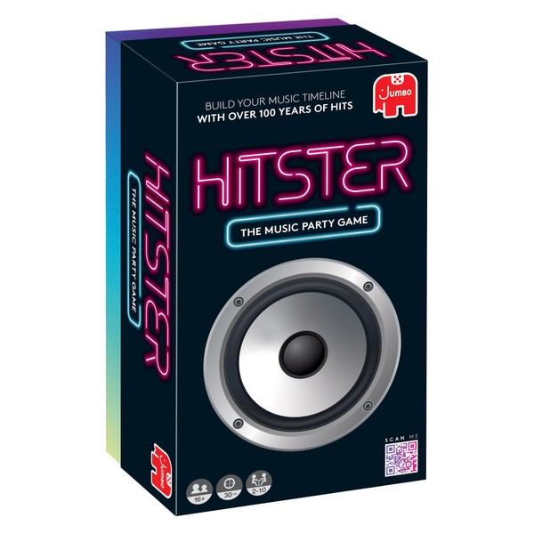 Hitster - The Music Party Board Game, Card Game, Fun Music Quiz Game,2-10 Players - 300Plus Iconic Music Hits - Great For Game Nights, Date Nights, Parties, Adult and Family Games - Jumbo (UK Edition)