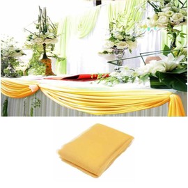 Crystal Organza Fabric Tulle, 53" by 10 Yards Sheer Fabric for Wedding Dress, Fashion, Crafts, Decorations (Gold)