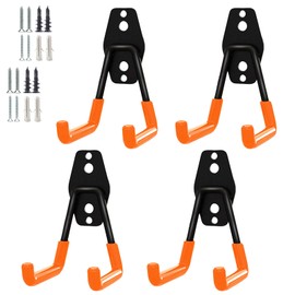 PYBTOOL Heavy Duty Universal Garage Storage Hooks Steel Wall Hooks Garage Garden Tool Organizer Universal Hanging Wall Hooks Steel Garage Garden Hooks