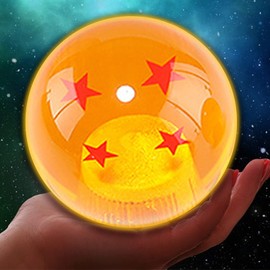 ATNVIDSG Round Ball Shift Knob for Most Manual Automatic Cars Universal Dragon Ball Gear Shift Knob with 3 Adapters M8x1.25, M10x1.25, M10x1.5(Yellow 4 Stars)