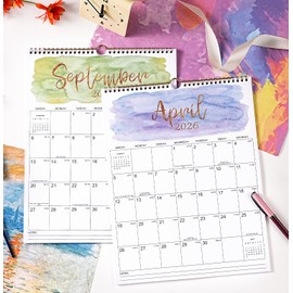 2025-2026 Wall Calendar - Hanging Wall Calendar 2025-2026 from July 2025 - December 2026, 11.4" x 14.6", Twin-Wire Binding, Large Blocks with Julian Dates, Perfect for Planning