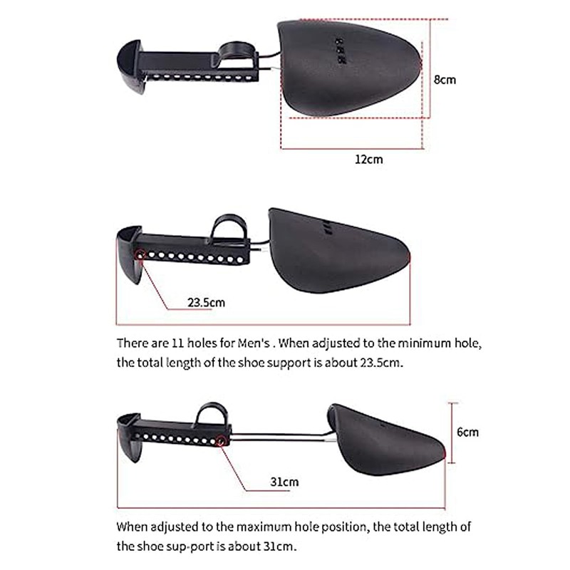 5 Pairs Practical Adjustable Length Men Shoe Tree Shoe Stretcher